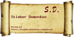 Stieber Domonkos névjegykártya